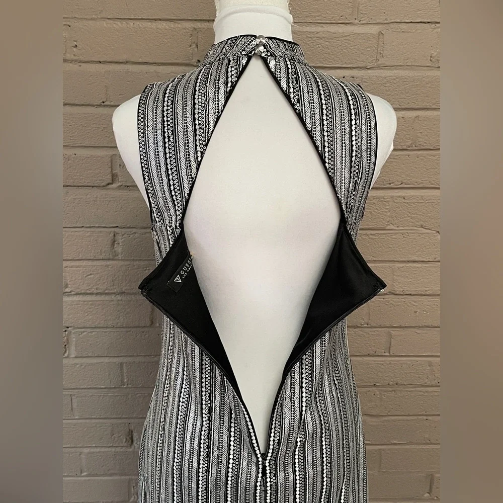 Guess silver sequin - cut out back dress 6 - Picture 13 of 16